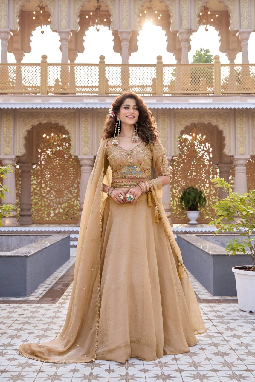 9 MTR Flair Bridesmaid Lehenga choli With Dupatta