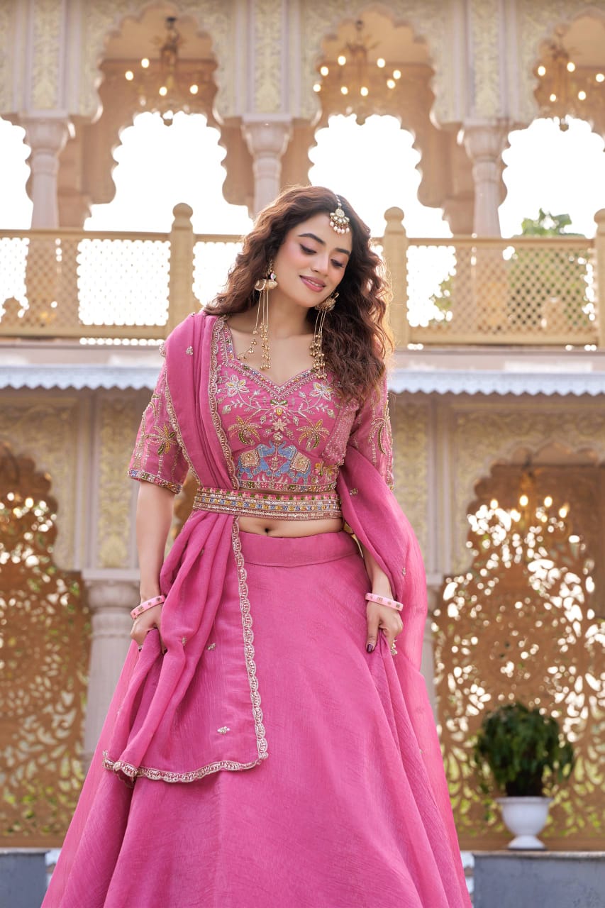 9 MTR Flair Bridesmaid Lehenga choli With Dupatta