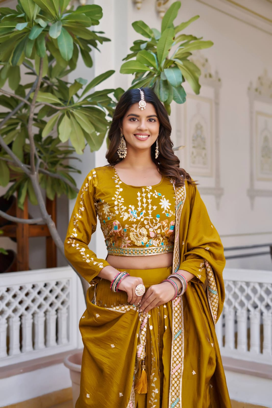 Master Yellow Ready to Wear Designer Bridesmaid Lehenga choli With Dupatta
