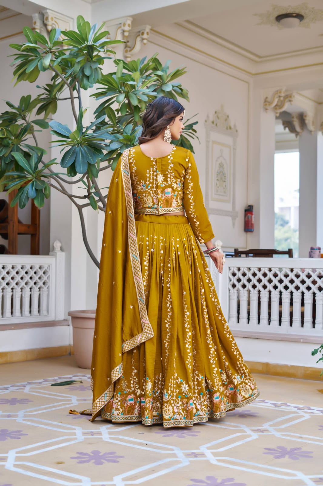 Master Yellow Ready to Wear Designer Bridesmaid Lehenga choli With Dupatta