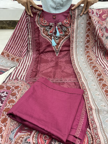 Elegant Maroon Kurti Set with Dupatta