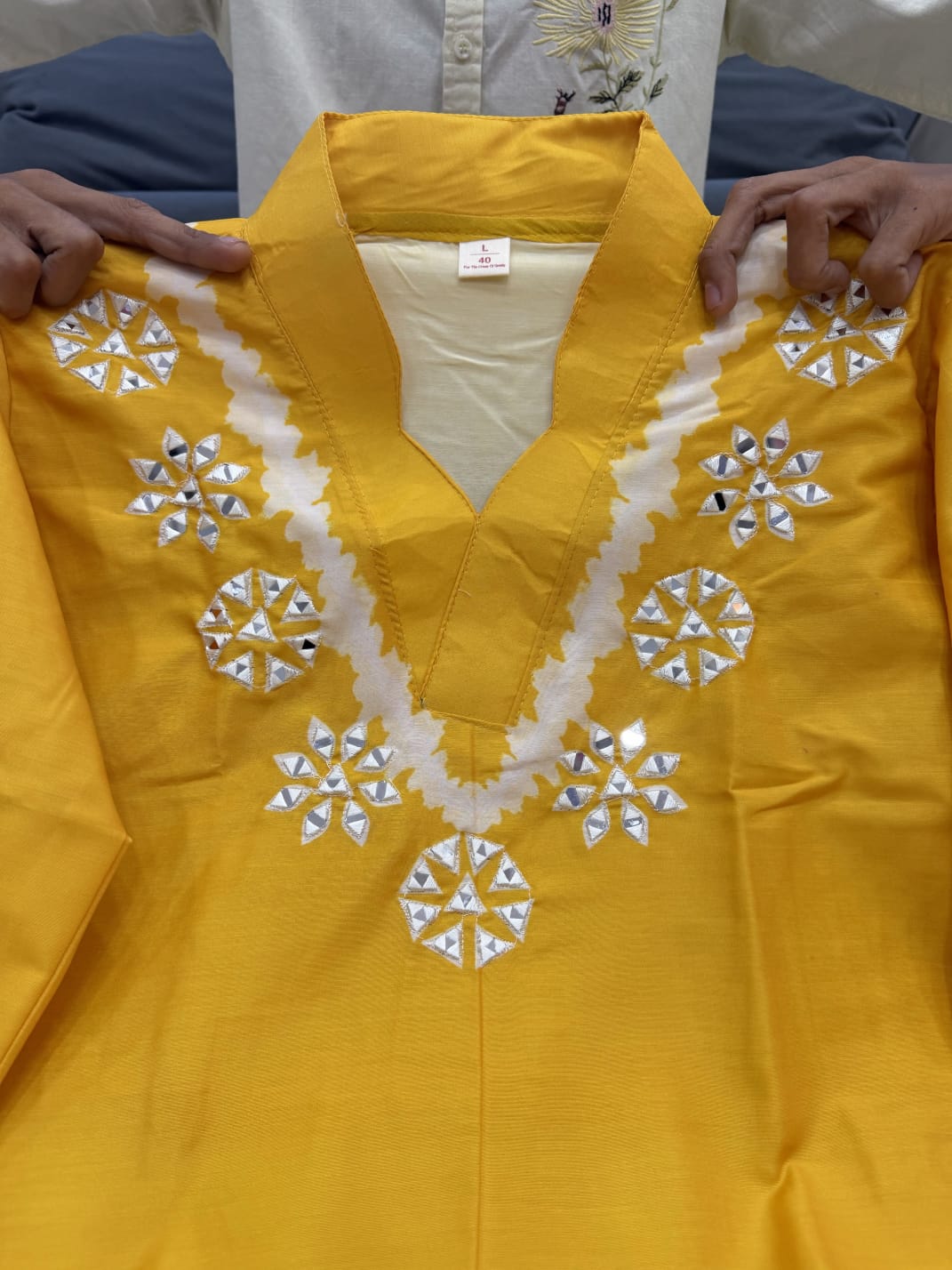 Premium Burbary Silk With Handwork Nack CORD SET Set