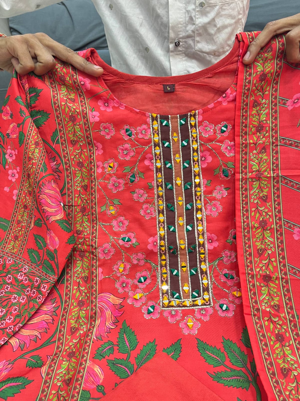Premium Muslin Kurti Pant Dupatta Set