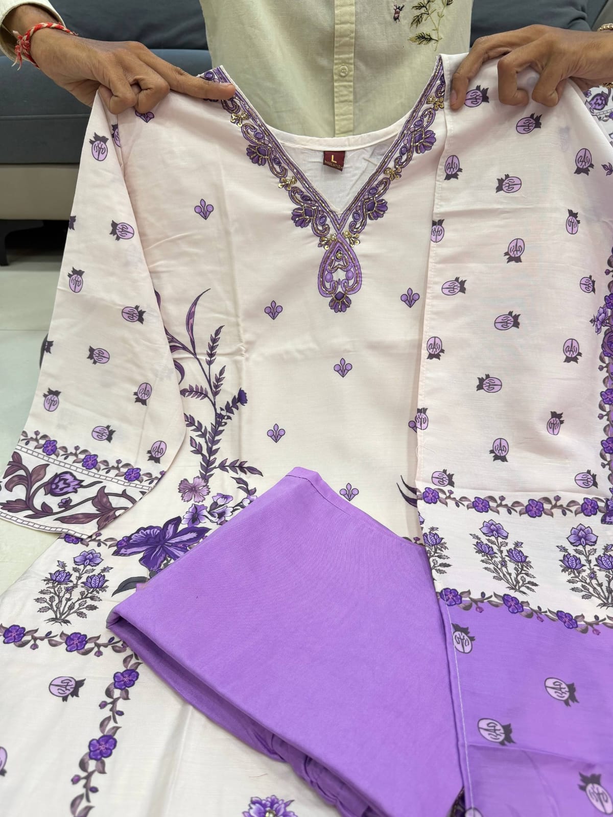 Premium 3 PCS Berry Silk Suit Set