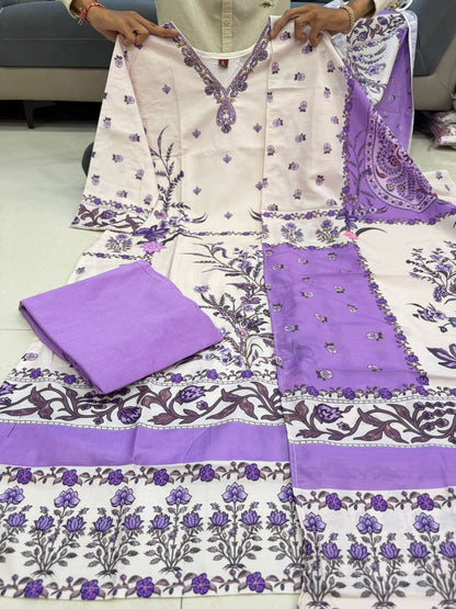Premium 3 PCS Berry Silk Suit Set