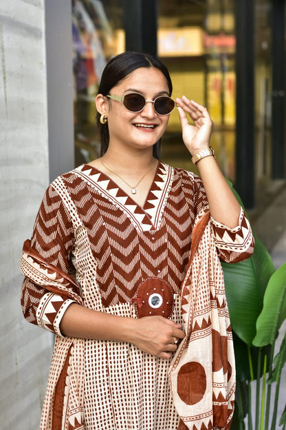Summer Premium Cotton Kurti Pant with Dupatta