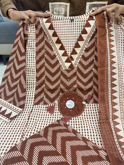 Summer Premium Cotton Kurti Pant with Dupatta