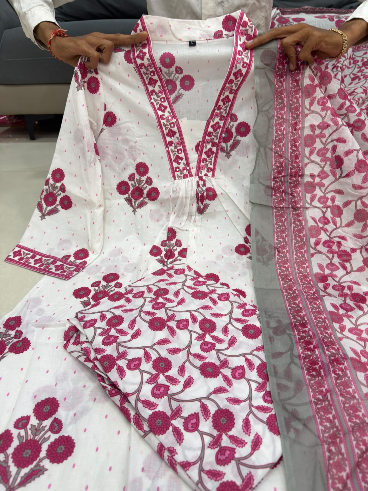 Summer Premium Cotton Kurti Pant with Dupatta