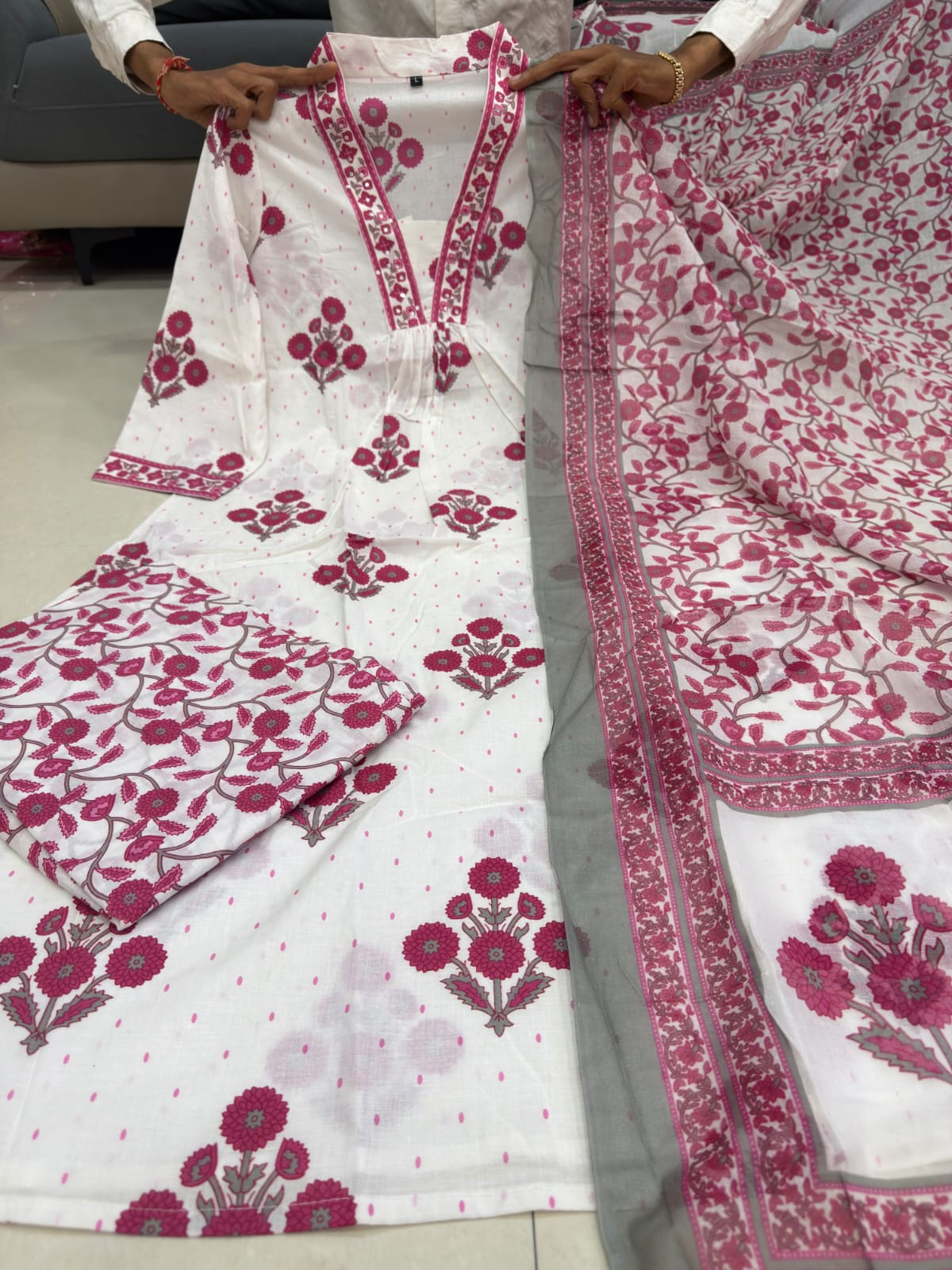 Summer Premium Cotton Kurti Pant with Dupatta