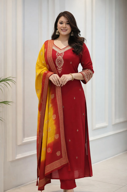 Elegant Kurti Set with Dupatta