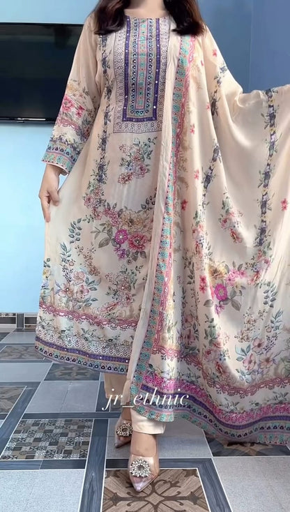 Elegant Kurti Set with Dupatta