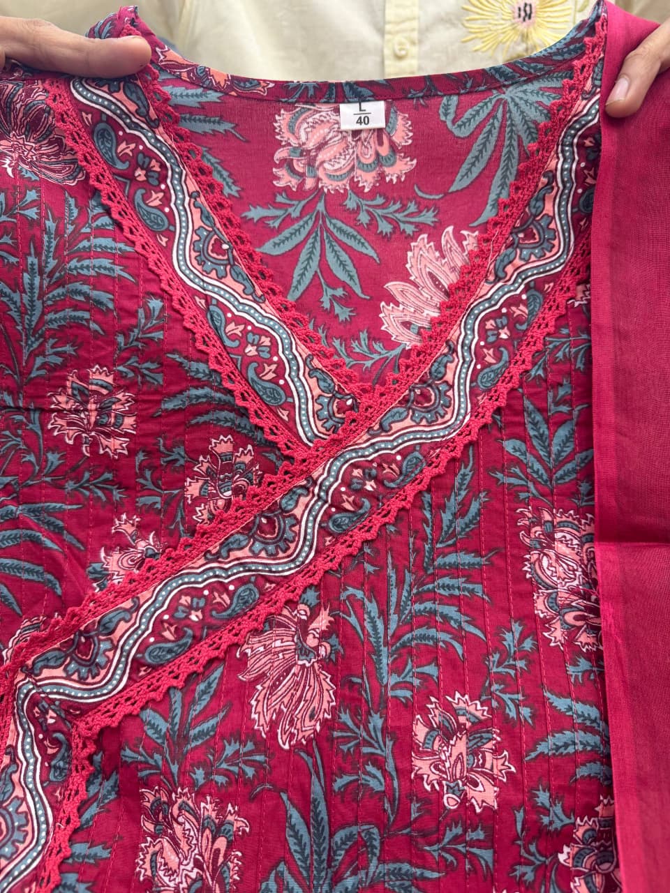 ANARKALI ROUND KURTI PANT DUPATTA SET