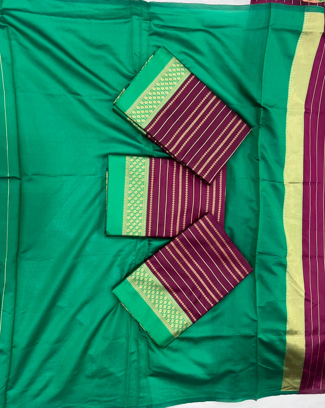 Wine color Lichi silk Saree with Unstitched Blouse