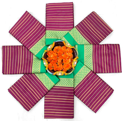 Wine color Lichi silk Saree with Unstitched Blouse