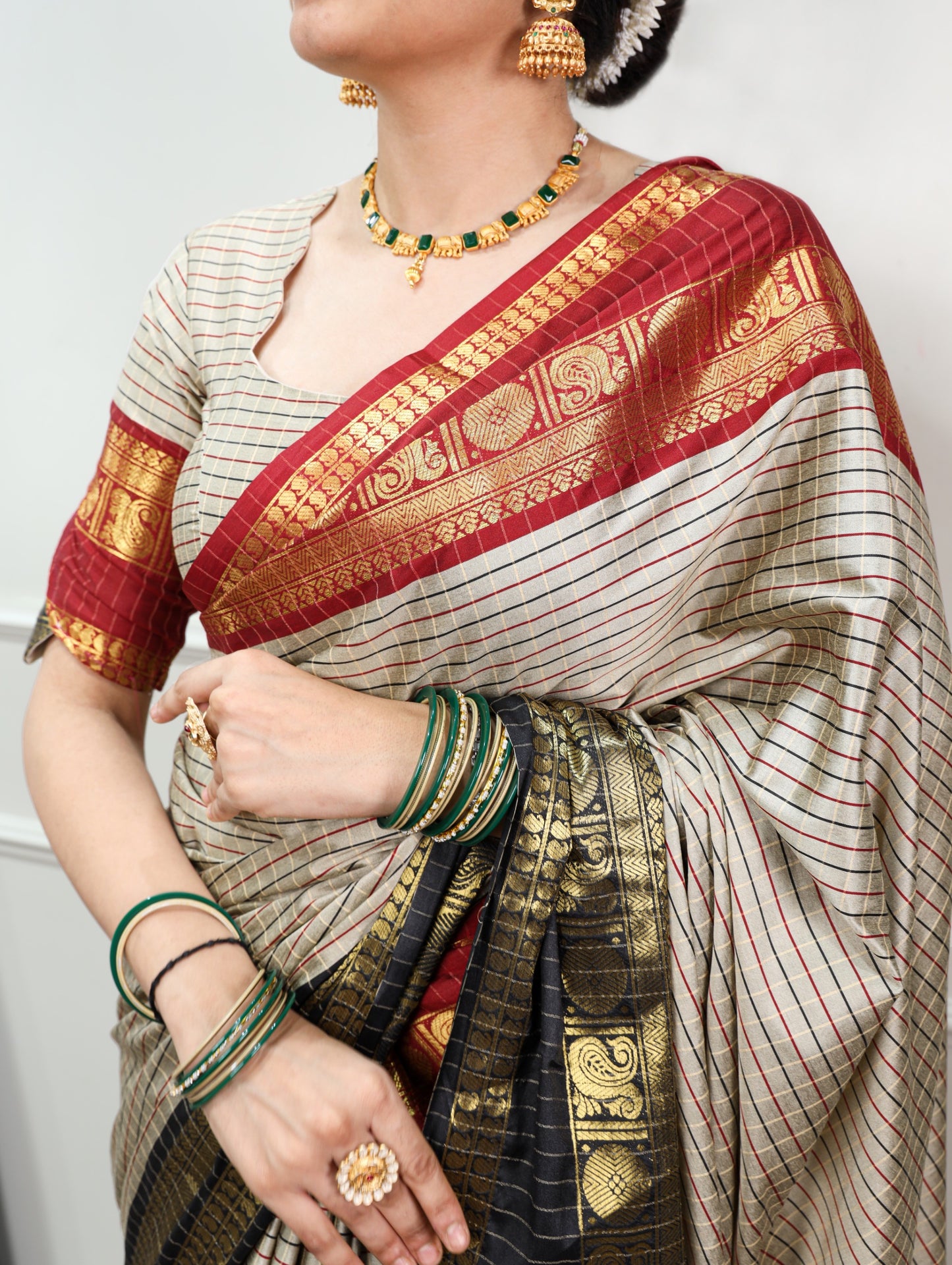Traditional Silk Saree with Unstitched Blouse