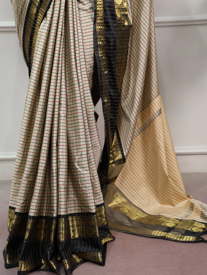 Traditional Silk Saree with Unstitched Blouse