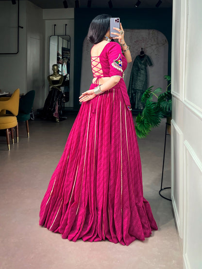 Pink color Georgette Navratri Co-ord Set Lehenga Choli