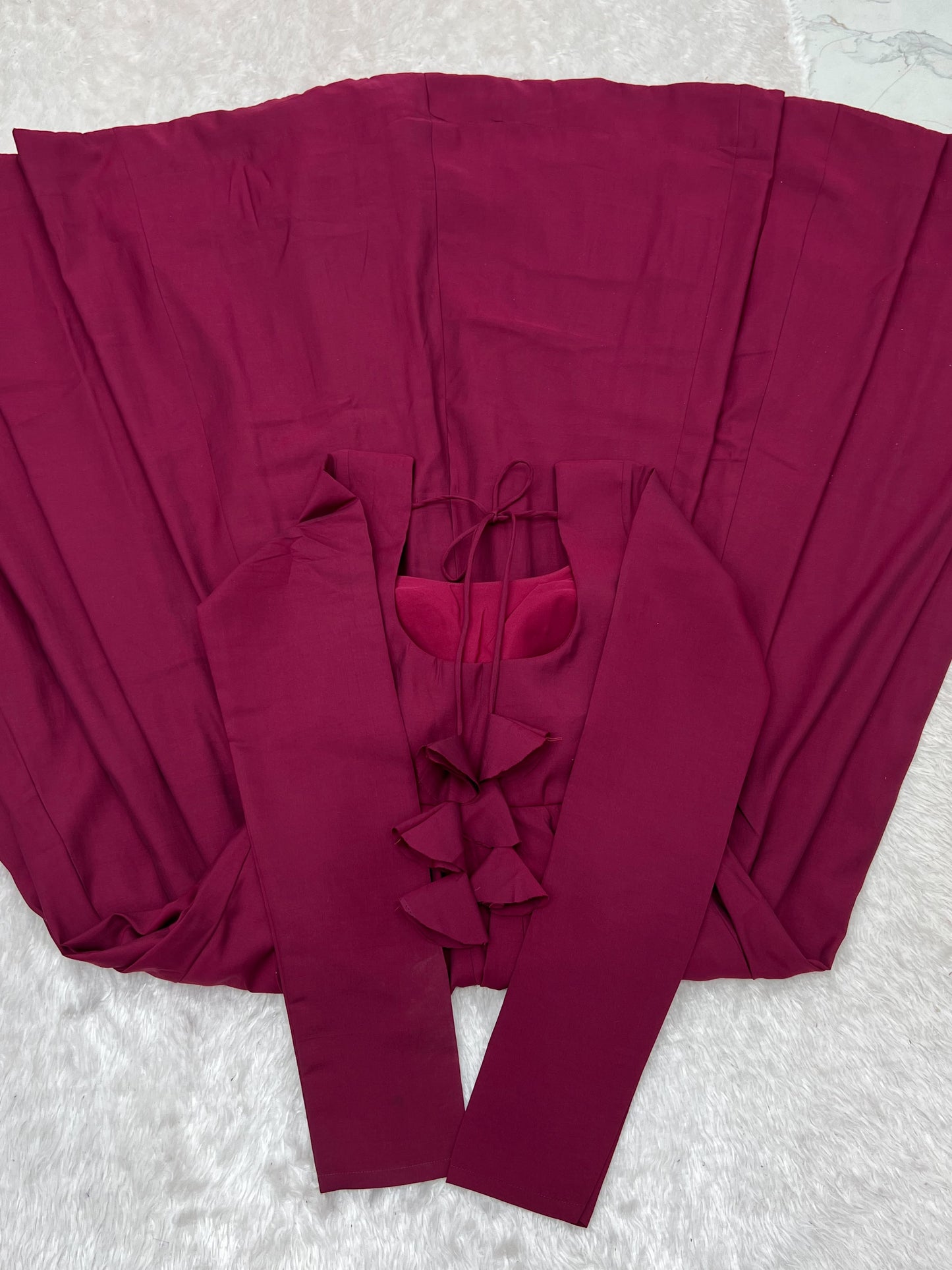 Magenta Pink Roman Silk Designer Party wear Anarkali Gown  Fancy Jacket and Dupatta