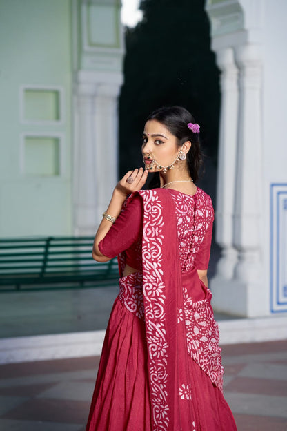 Rani Pink color Janmashtami Lehenga Choli - Gopidress