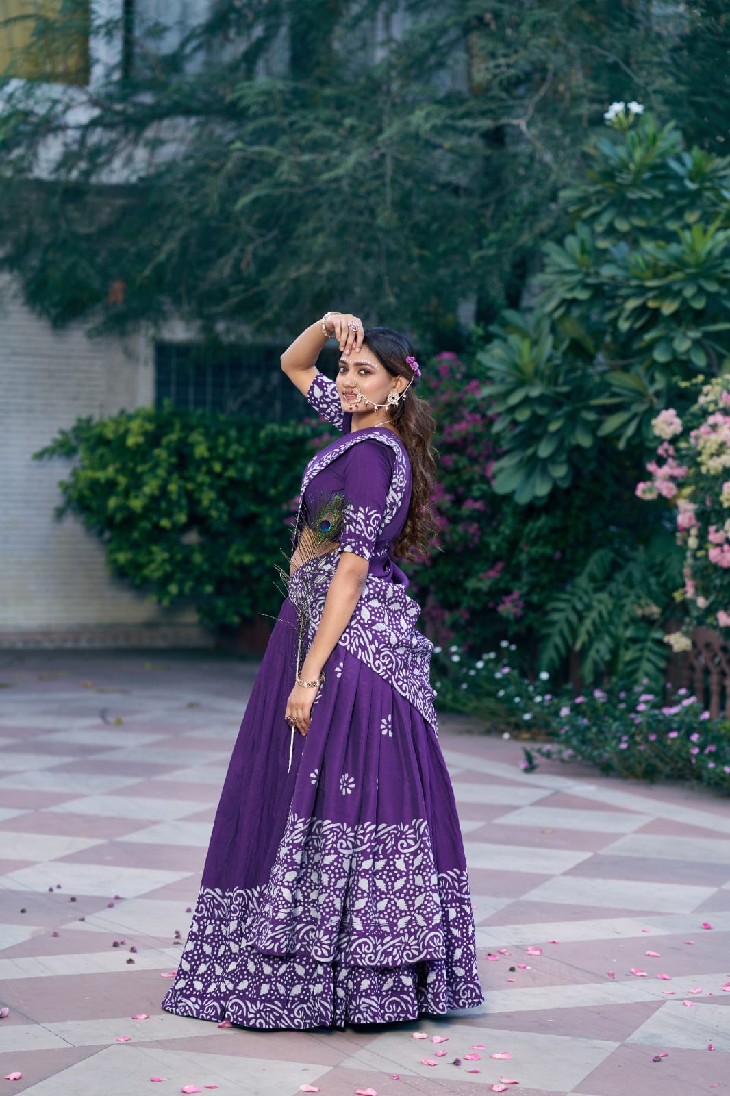 Purple color Janmashtami Lehenga Choli - Gopidress