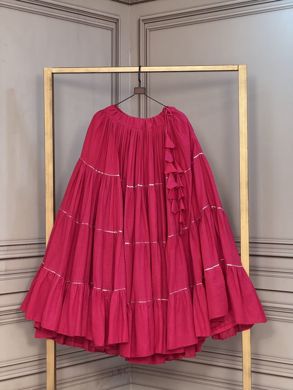 Pink color Navratri Skirt