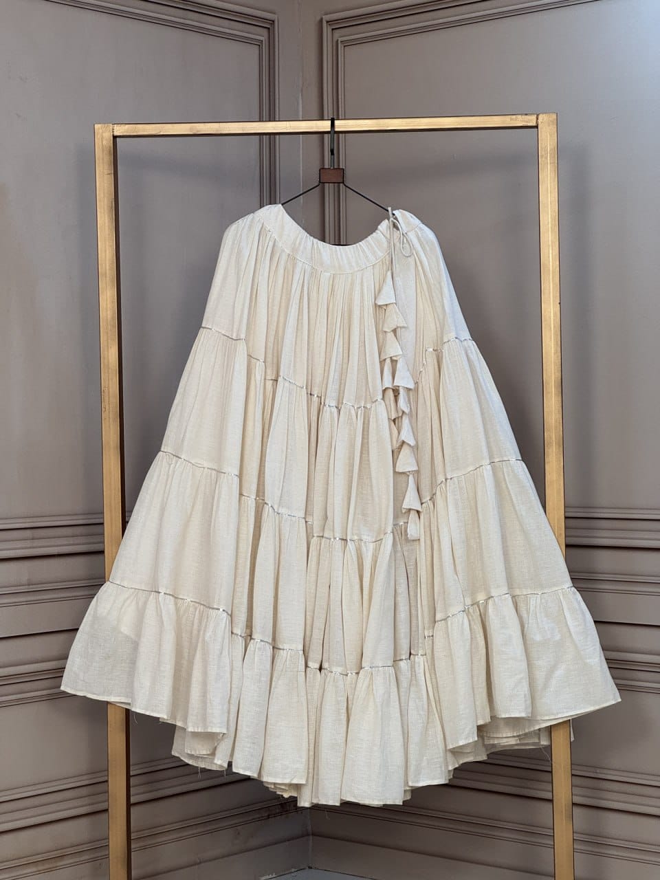 Off White color Navratri Skirt