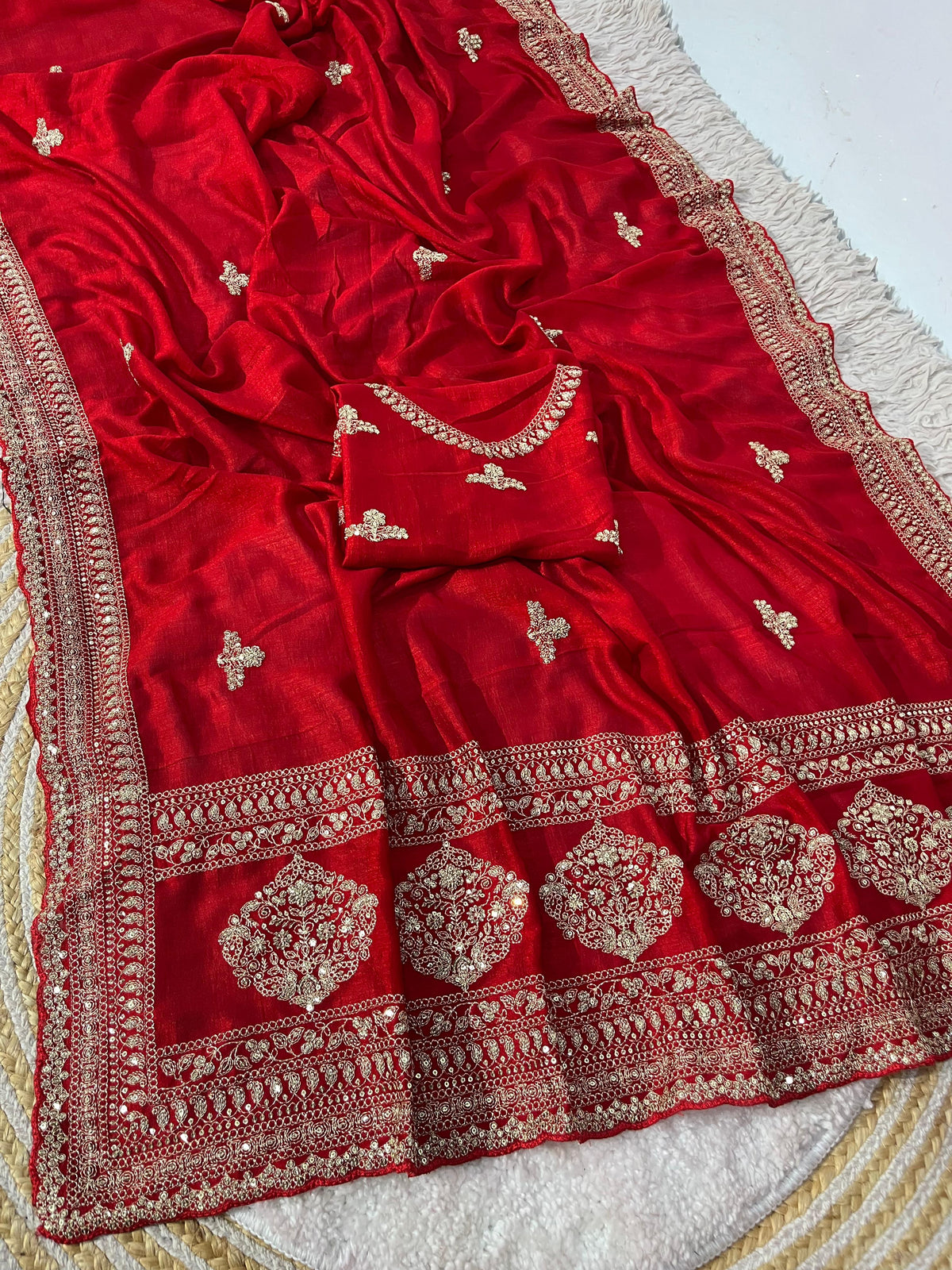 Elegant Red Saree