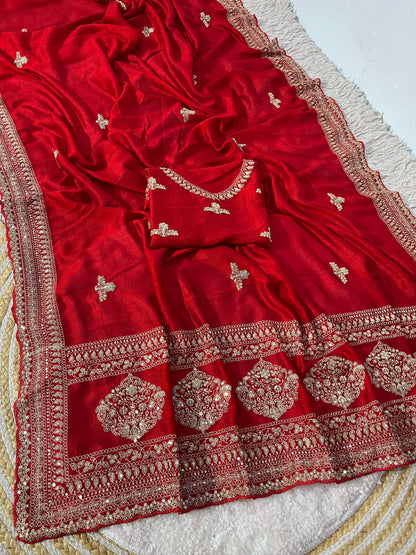 Elegant Red Saree