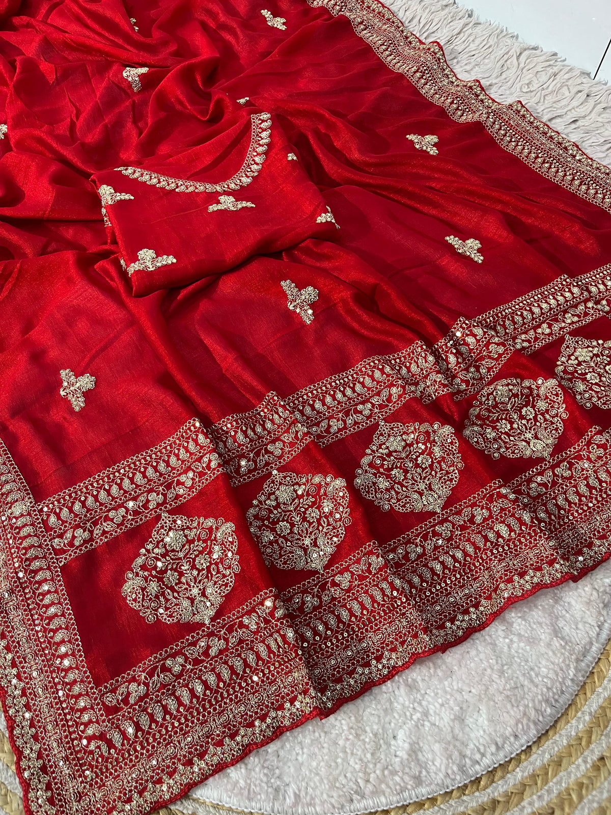 Elegant Red Saree