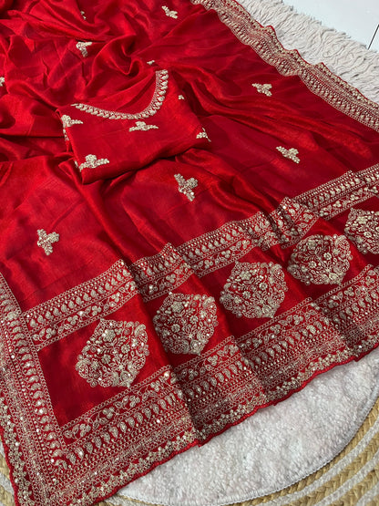 Elegant Red Saree