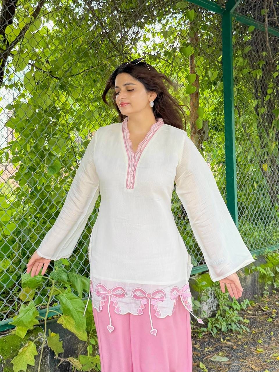 Designer Party Wear Look Pur Roman Silk Top & Plazzo  set