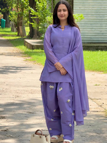 Designer Party Wear Look top with farshi salwar