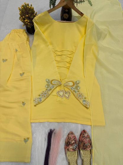Designer Party Wear Look top with farshi salwar