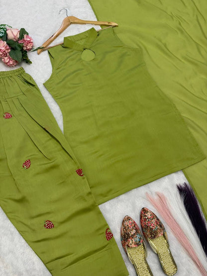 Designer Party Wear Look top with farshi salwar