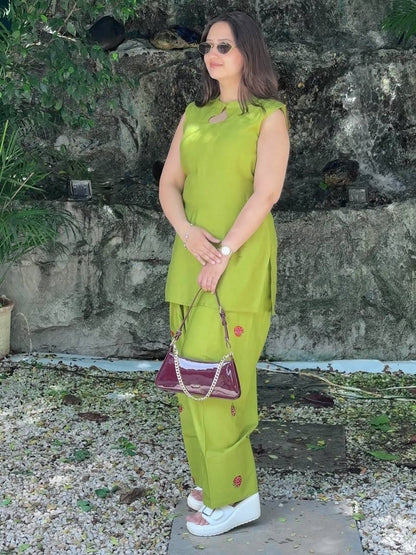 Designer Party Wear Look top with farshi salwar