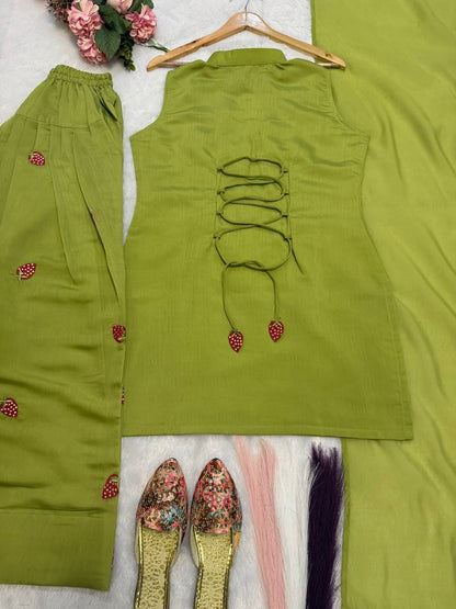 Designer Party Wear Look top with farshi salwar