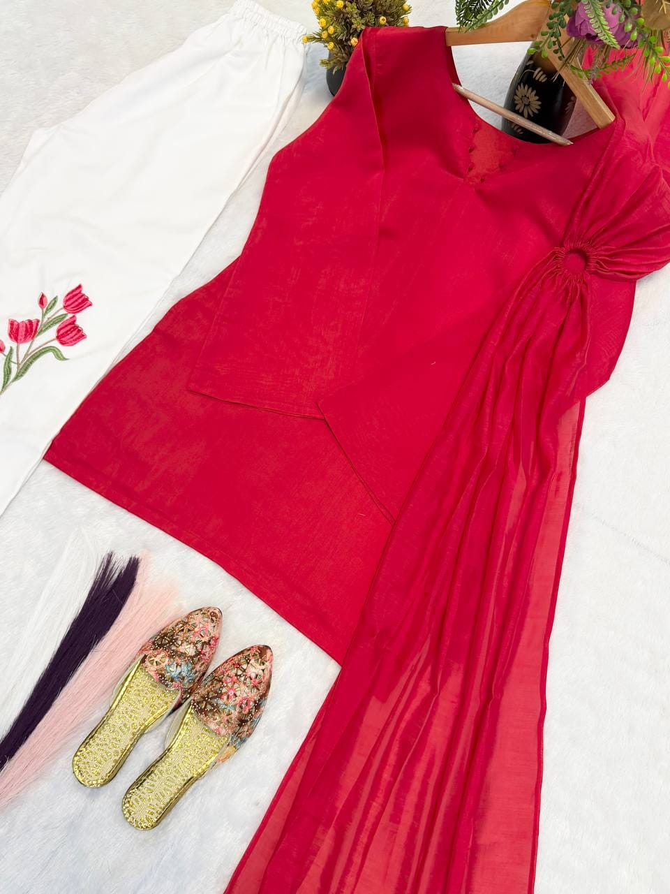Designer Party Wear Look top with Plazo Pant