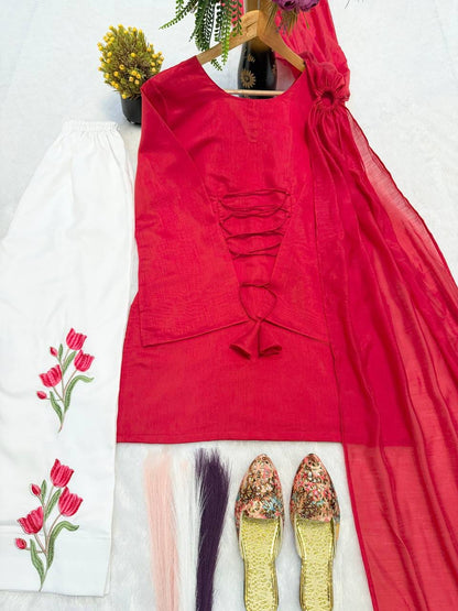 Designer Party Wear Look top with Plazo Pant