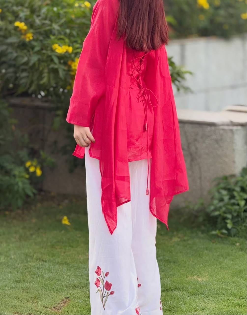 Designer Party Wear Look top with Plazo Pant