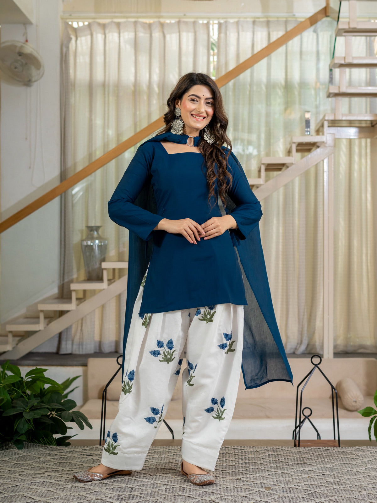 Designer Party Wear Look top with farshi salwar