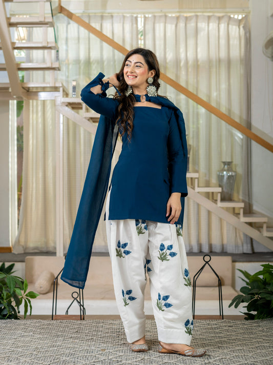 Designer Party Wear Look top with farshi salwar