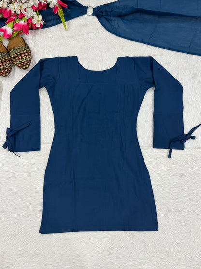 Designer Party Wear Look top with farshi salwar