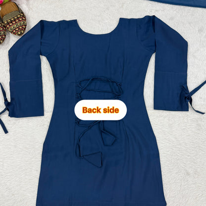 Designer Party Wear Look top with farshi salwar