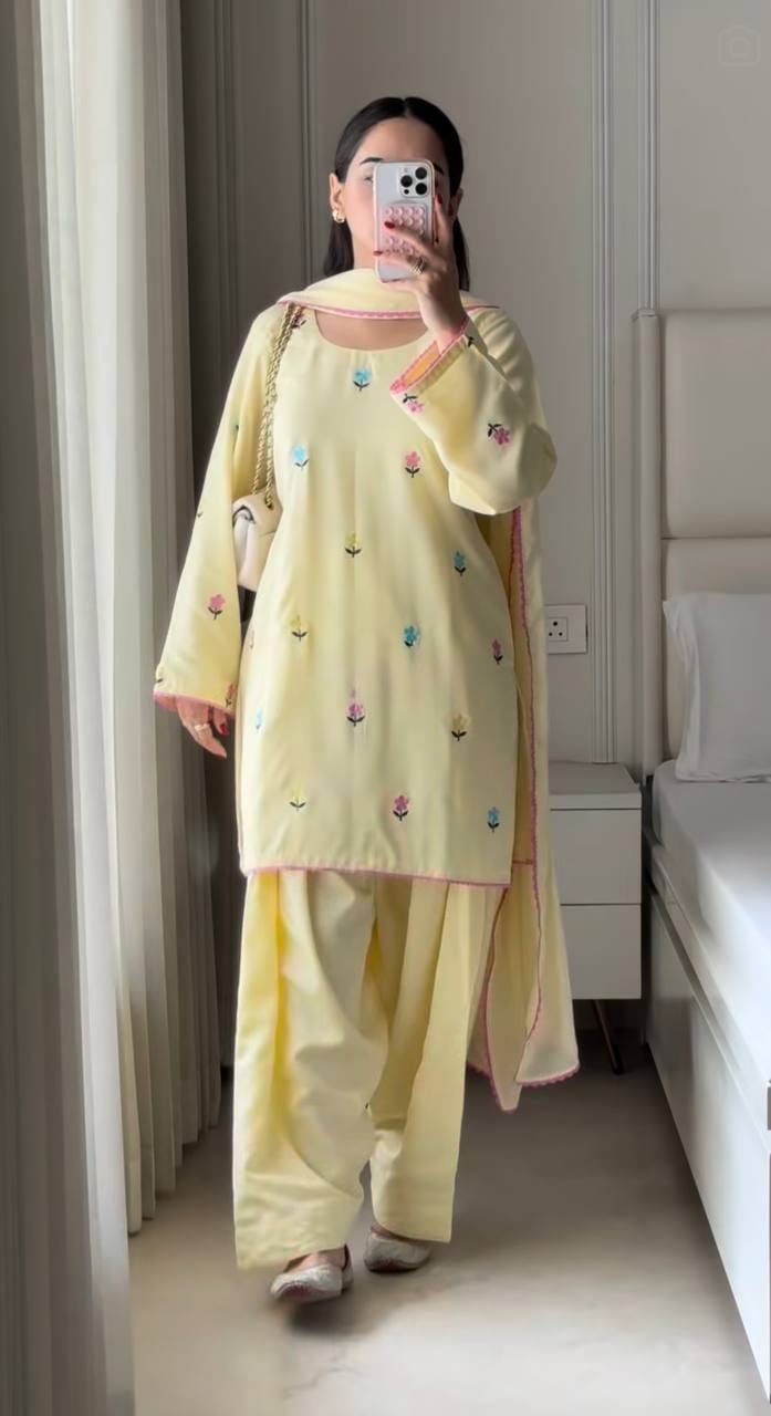 Designer Party Wear Look top with farshi salwar