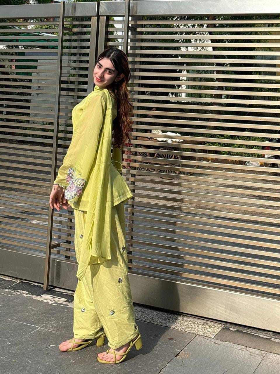 Designer Party Wear Look top with farshi salwar
