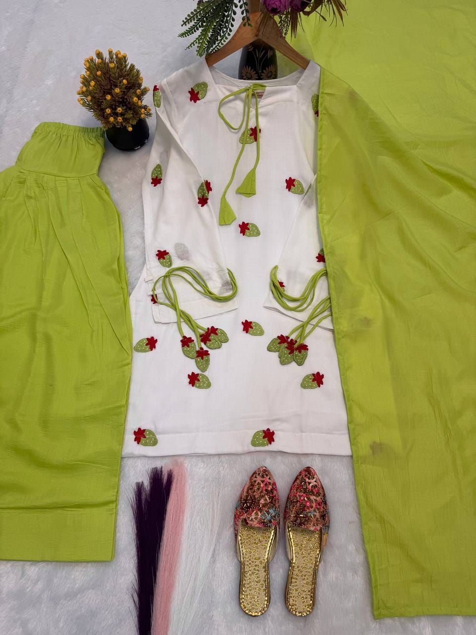 Designer Party Wear Look top with farshi salwar