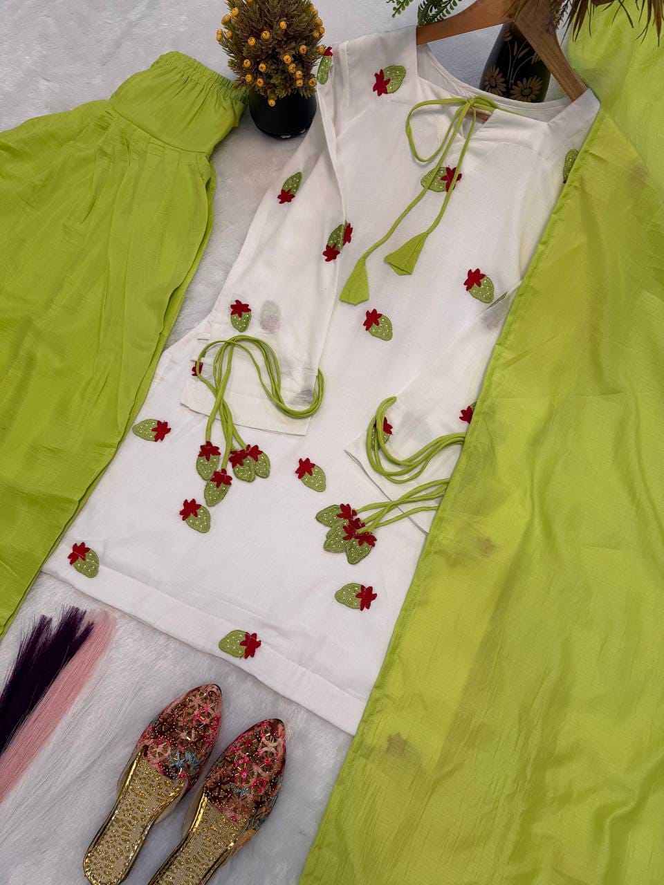 Designer Party Wear Look top with farshi salwar