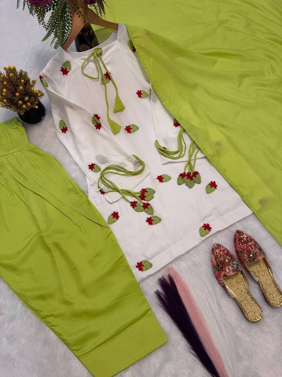 Designer Party Wear Look top with farshi salwar