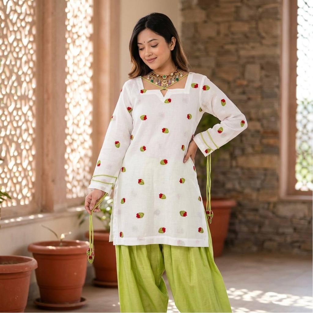 Designer Party Wear Look top with farshi salwar