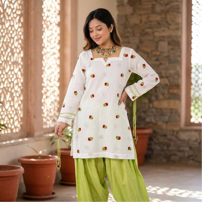 Designer Party Wear Look top with farshi salwar